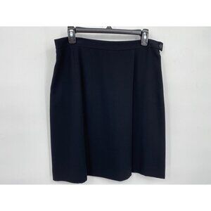 Jones New York Womens A-Line Career Skirt Size 14 Black Knee Length
